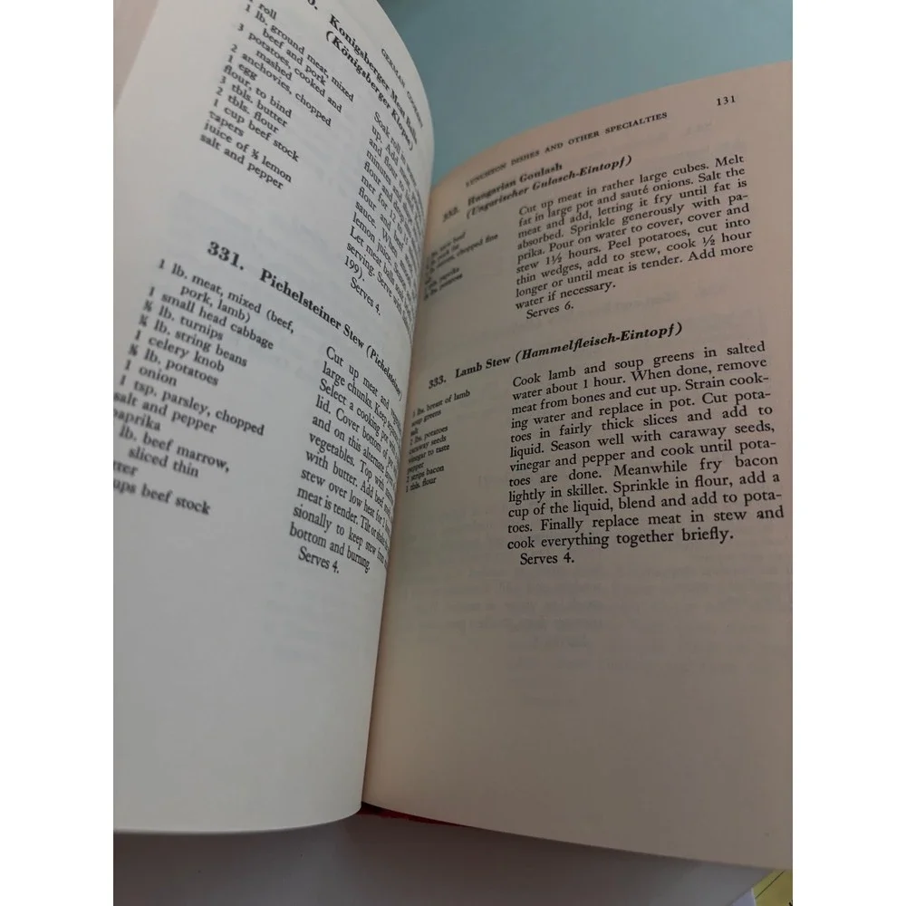 Crown German Cookery Hardcover Book OS White Vintage 1976 Elizabeth Schuler